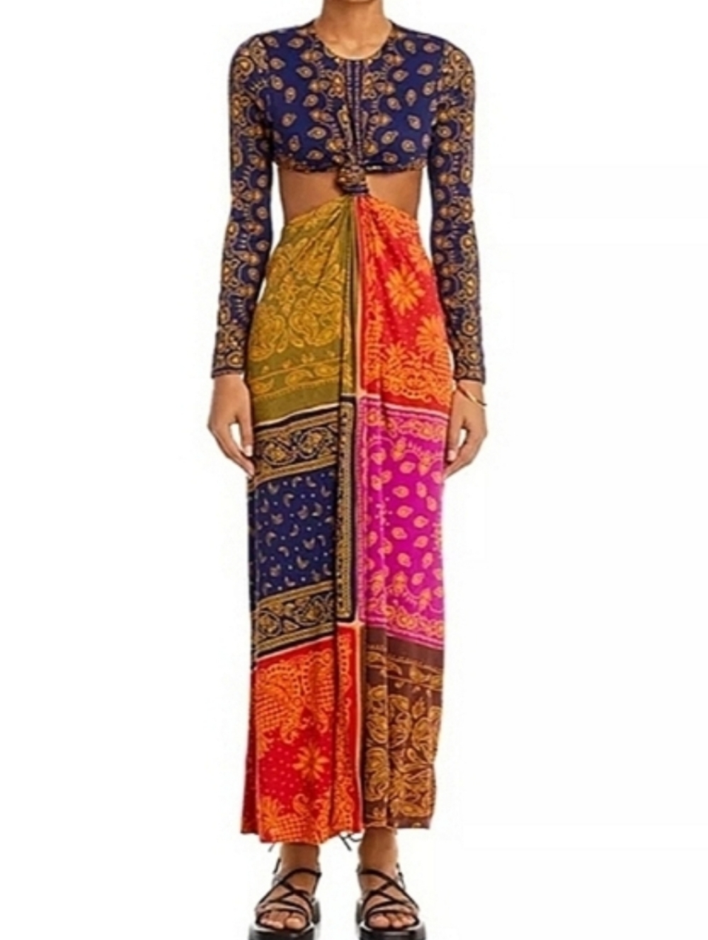 Farm Rio Bandana Dream Cut Out Maxi Dress - Picture 3 of 10